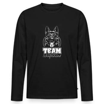 TEAM Deutscher Schäferhund IGP Hundesport Wilsigns - Männer Premium Bio Langarmshirt - Schwarz - Vorne - Nico (187cm)
