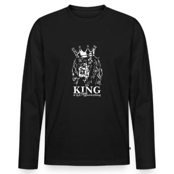Gordon Setter King of everything Dog Wilsigns - Men's Premium Organic Long Sleeve Shirt - black - Front - Nico (187cm)