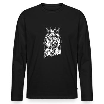 Wäller Krone Chiens Chiens Wilsigns - T-shirt manches longues Premium bio Homme - noir - Devant - Nico (187cm)