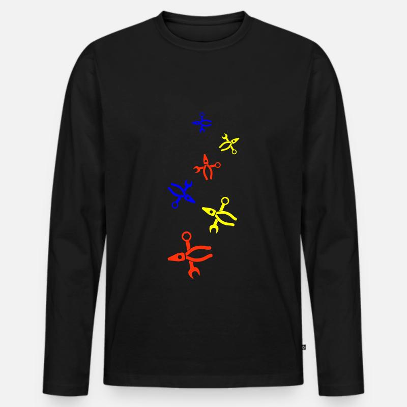 Zange Icon - Männer Premium Bio Langarmshirt - Schwarz