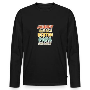 Johnny as a baby - Men's Premium Organic Long Sleeve Shirt - black - Front - Nico (187cm)