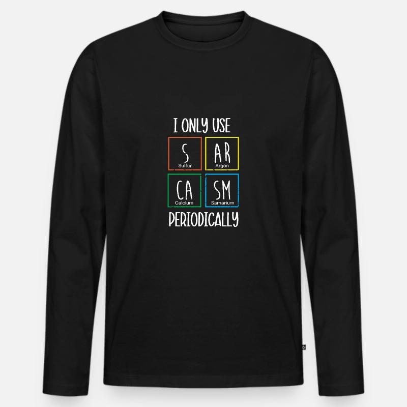 Periodensystem - Männer Premium Bio Langarmshirt - Schwarz
