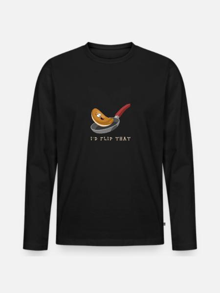 Pancakes Berlin Waffles Breakfast Gift - Men's Premium Organic Long Sleeve Shirt - black