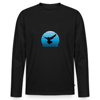 Peregrine Falconry Falconry Gift - Men's Premium Organic Long Sleeve Shirt - black - Front - Nico (187cm)