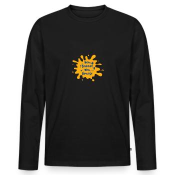 Paintball Paintballer Geschenk - Männer Premium Bio Langarmshirt - Schwarz - Vorne - Nico (187cm)