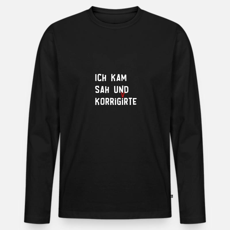 Lateinlehrer Student Schüler Geschenk - Männer Premium Bio Langarmshirt - Schwarz