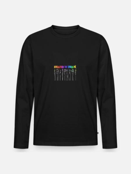Painter Craftsman Profession Quote Gift - Men's Premium Organic Long Sleeve Shirt - black