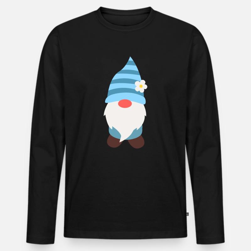 Gartenzwerg - Männer Premium Bio Langarmshirt - Schwarz