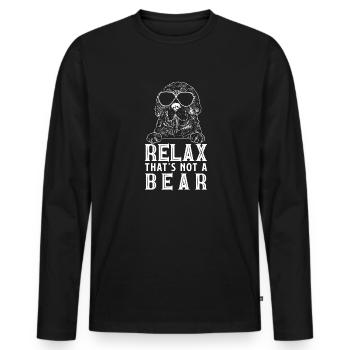 Neufundländer Newfoundland Hund - Männer Premium Bio Langarmshirt - Schwarz - Vorne - Nico (187cm)