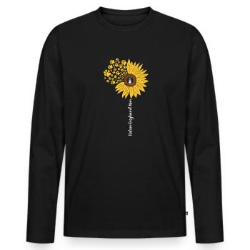 Lévrier italien Greyhound Chiens - T-shirt manches longues Premium bio Homme - noir - Devant - Nico (187cm)