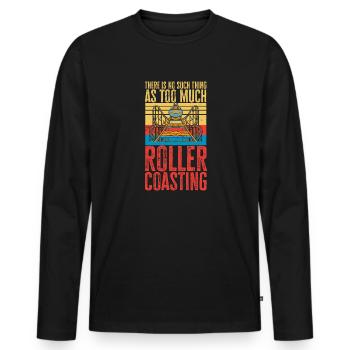 Roller Coaster Roller Coaster Amusement Park - Men's Premium Organic Long Sleeve Shirt - black - Front - Nico (187cm)