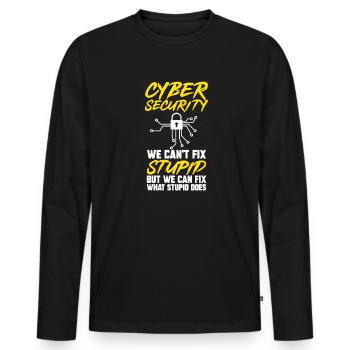 Cybersecurity Hackers IT Security - Men's Premium Organic Long Sleeve Shirt - black - Front - Nico (187cm)
