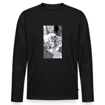 Dank lightX abstrakt - Männer Premium Bio Langarmshirt - Schwarz - Vorne - Nico (187cm)