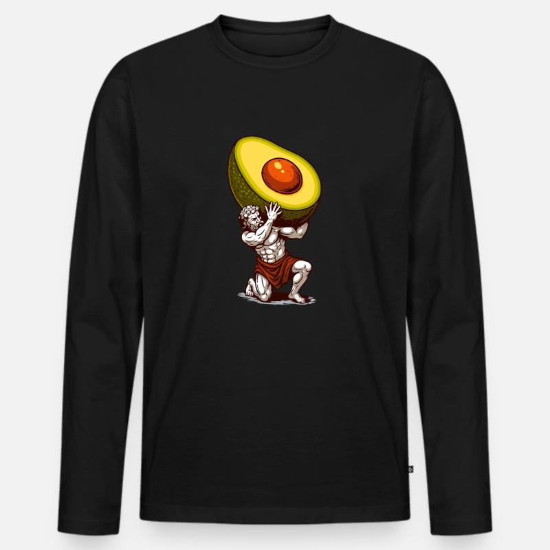 Statue des Rechtsanwalts - Männer Premium Bio Langarmshirt - Schwarz
