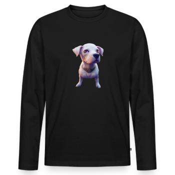 Dogo Argentino Chien - Dogo Argentino - T-shirt manches longues Premium bio Homme - noir - Devant - Nico (187cm)