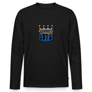 1973 Vintage - Männer Premium Bio Langarmshirt - Schwarz - Vorne - Nico (187cm)