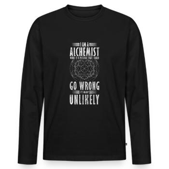 Alchemy Magic Research - Men's Premium Organic Long Sleeve Shirt - black - Front - Nico (187cm)