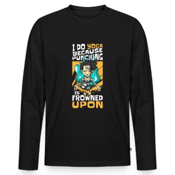 Comic Comics Comic Strips Nerd - Men's Premium Organic Long Sleeve Shirt - black - Front - Nico (187cm)