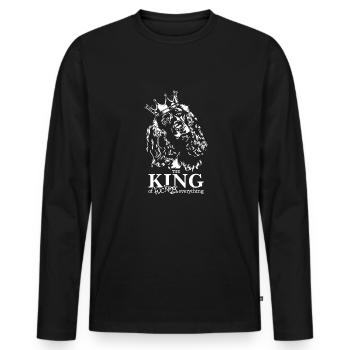 COCKER SPANIEL King Hundespruch Hunde Wilsigns - Männer Premium Bio Langarmshirt - Schwarz - Vorne - Nico (187cm)