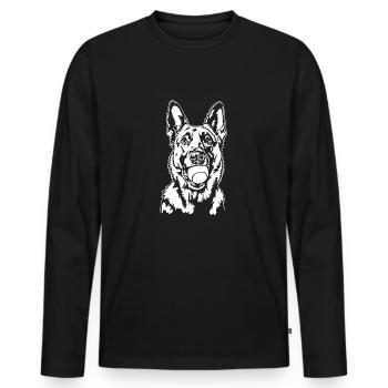 Malinois Ball Ball Junkie Dogs Wilsigns - Men's Premium Organic Long Sleeve Shirt - black - Front - Nico (187cm)
