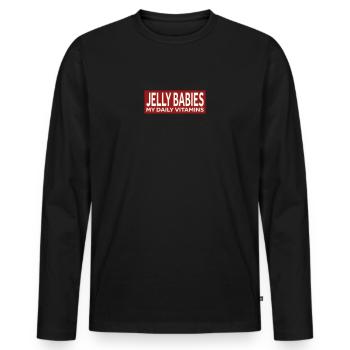 JELLY BABIES - MY DAILY VITAMINS - Men's Premium Organic Long Sleeve Shirt - black - Front - Nico (187cm)