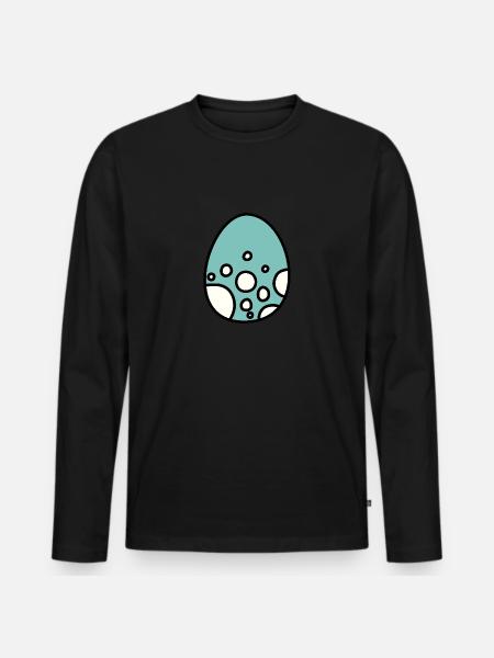 Dino Egg Baby - Men's Premium Organic Long Sleeve Shirt - black