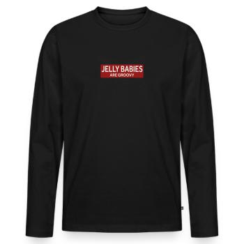LES JELLY BABIES SONT GROOVY - T-shirt manches longues Premium bio Homme - noir - Devant - Nico (187cm)