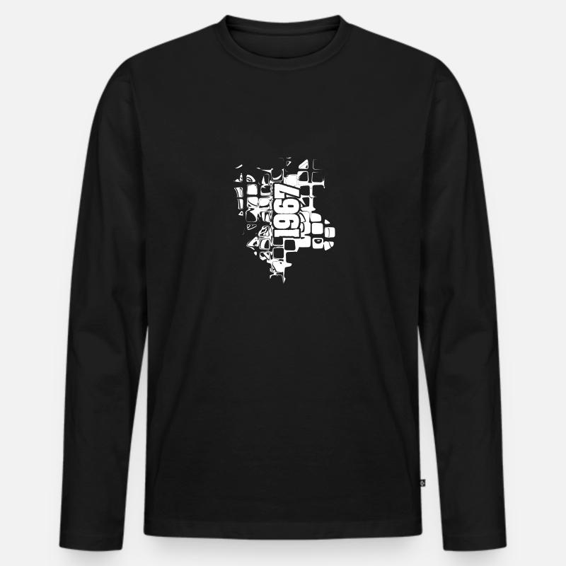 Artwork 1967 - Männer Premium Bio Langarmshirt - Schwarz