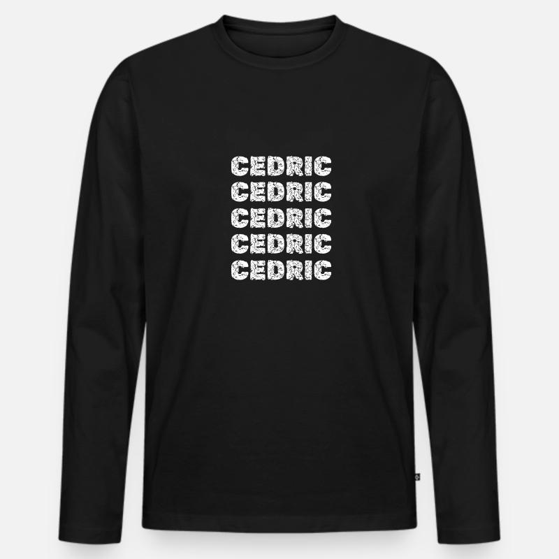 Cedric Cedric - Männer Premium Bio Langarmshirt - Schwarz