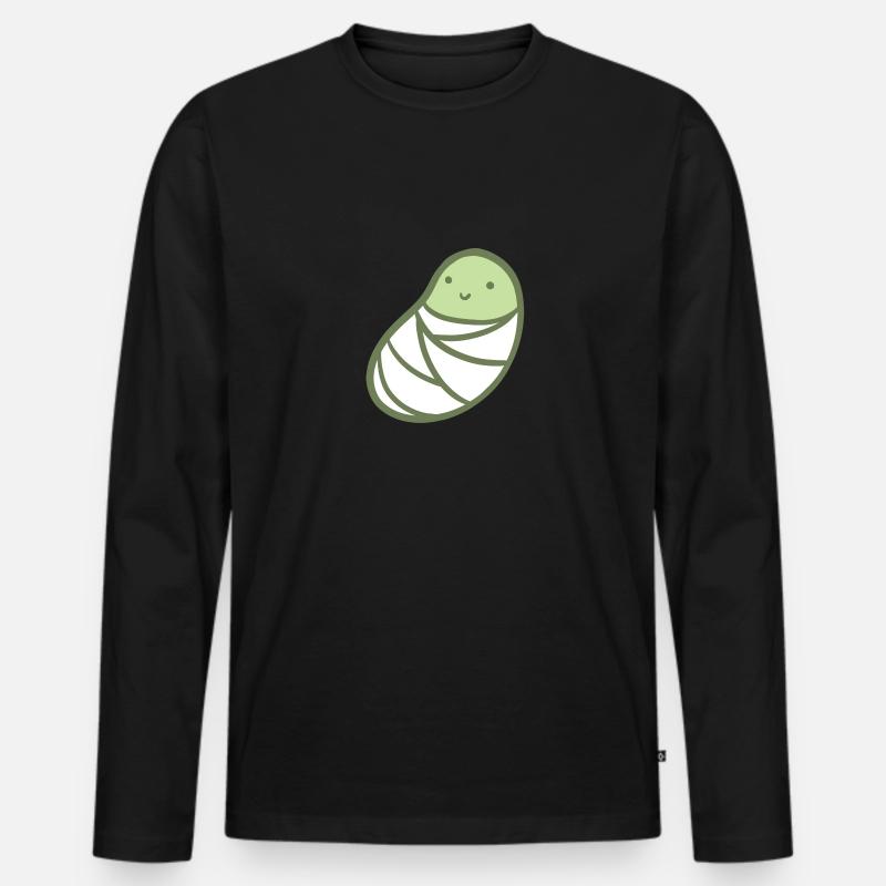 Süße Bohne - Männer Premium Bio Langarmshirt - Schwarz