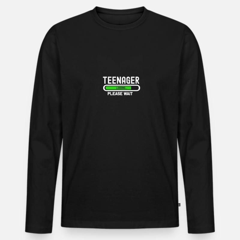 enager loading, please wait - Men's Premium Organic Long Sleeve Shirt - black