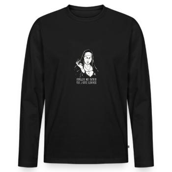 Gin Spruch Forgive Me Father For I Have Ginned - Männer Premium Bio Langarmshirt - Schwarz - Vorne - Nico (187cm)