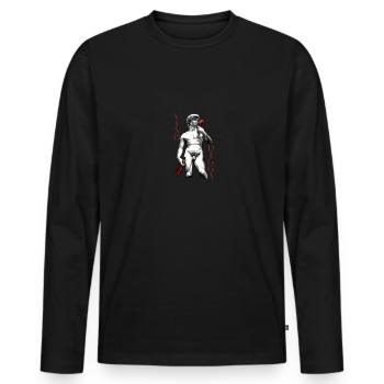 wine wine lover vino digga wine - Men's Premium Organic Long Sleeve Shirt - black - Front - Nico (187cm)
