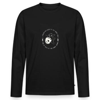 Trink aus dem Schädel deiner Feinde Falsche - Männer Premium Bio Langarmshirt - Schwarz - Vorne - Nico (187cm)