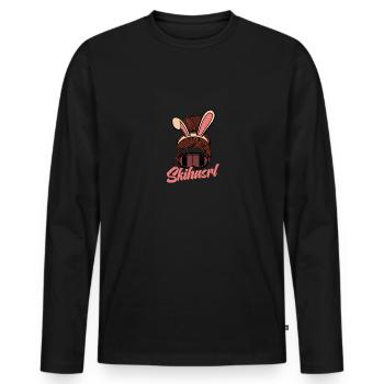 Skihasrl Apres Ski Skihase Kostüm - Männer Premium Bio Langarmshirt - Schwarz - Vorne - Nico (187cm)