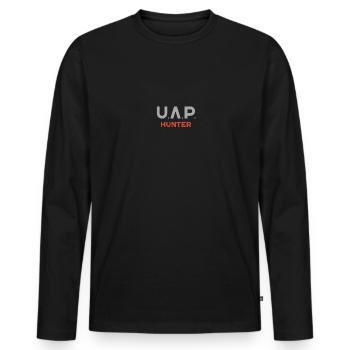 Uap Expert Alien Hunter Ufo - T-shirt manches longues Premium bio Homme - noir - Devant - Nico (187cm)