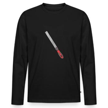 L’accord - T-shirt manches longues Premium bio Homme - noir - Devant - Nico (187cm)