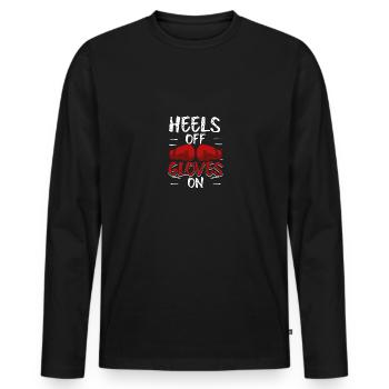 Heels Of Goves On Gym Boxing Boxer Frauenboxen - Männer Premium Bio Langarmshirt - Schwarz - Vorne - Nico (187cm)