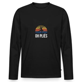 Oh Plies Ballet Professeur de danse Danse - T-shirt manches longues Premium bio Homme - noir - Devant - Nico (187cm)