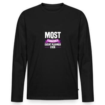 Most Amazing Event Planner Ever Für Lehrkräfte - Männer Premium Bio Langarmshirt - Schwarz - Vorne - Nico (187cm)