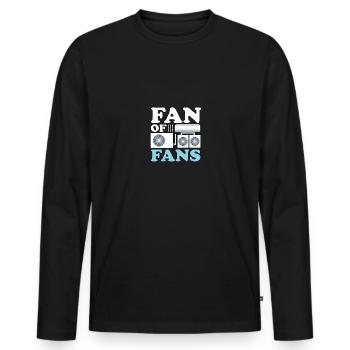 Ventilateur de ventilateurs Tech Système de refroidissement de ventilation HVAC - T-shirt manches longues Premium bio Homme - noir - Devant - Nico (187cm)