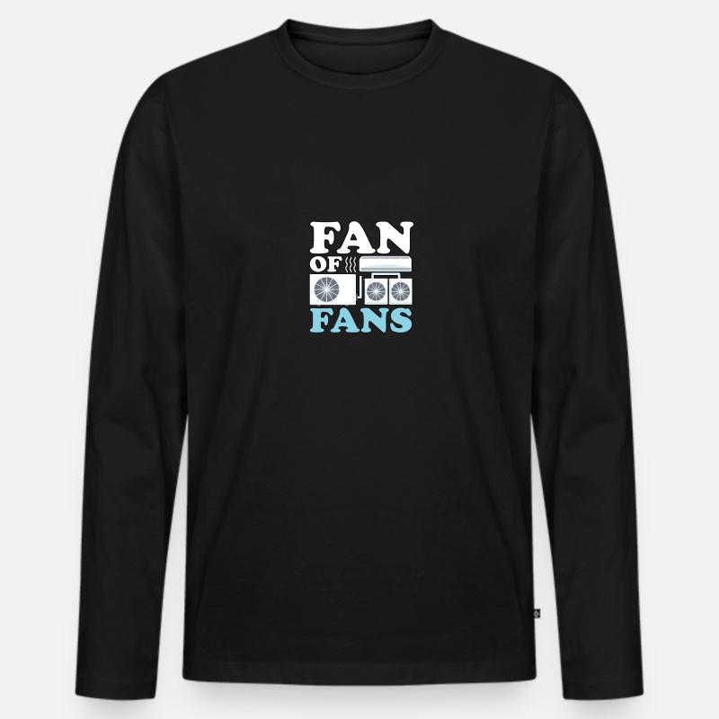 Ventilateur de ventilateurs Tech Système de refroidissement de ventilation HVAC T-shirt manches longues Premium bio Homme