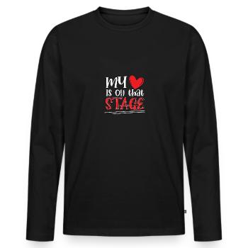 Warning I Might Start Tapping Stepptanz für - Männer Premium Bio Langarmshirt - Schwarz - Vorne - Nico (187cm)