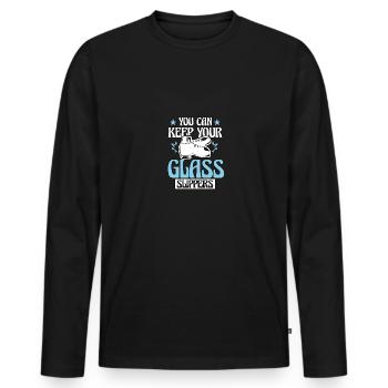 You Can Keep Your Glass Slippers Tap Dance for - Men's Premium Organic Long Sleeve Shirt - black - Front - Nico (187cm)