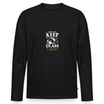 You Can Keep Your Glass Slippers Stepptanz für - Männer Premium Bio Langarmshirt - Schwarz - Vorne - Nico (187cm)