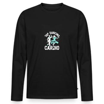Tap Dancing Is My Cardio Stepptanz für Stepptänzer - Männer Premium Bio Langarmshirt - Schwarz - Vorne - Nico (187cm)