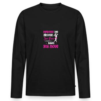 Improvise And Groove Jazztanz Jazzdance - Männer Premium Bio Langarmshirt - Schwarz - Vorne - Nico (187cm)