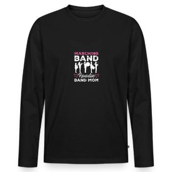 Marching Band Roadie Band Mom - Men's Premium Organic Long Sleeve Shirt - black - Front - Nico (187cm)