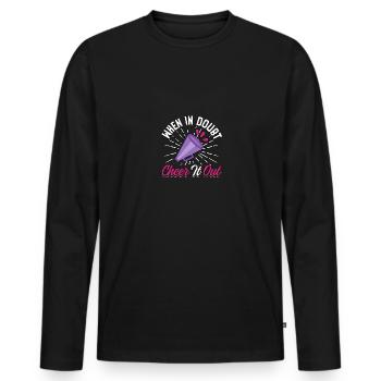 En cas de doute Cheerleading - T-shirt manches longues Premium bio Homme - noir - Devant - Nico (187cm)