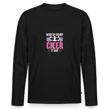 En cas de doute Cheerleading - T-shirt manches longues Premium bio Homme - noir - Devant - Nico (187cm)